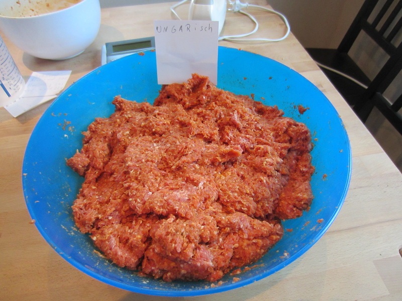 hier das fertige Brät