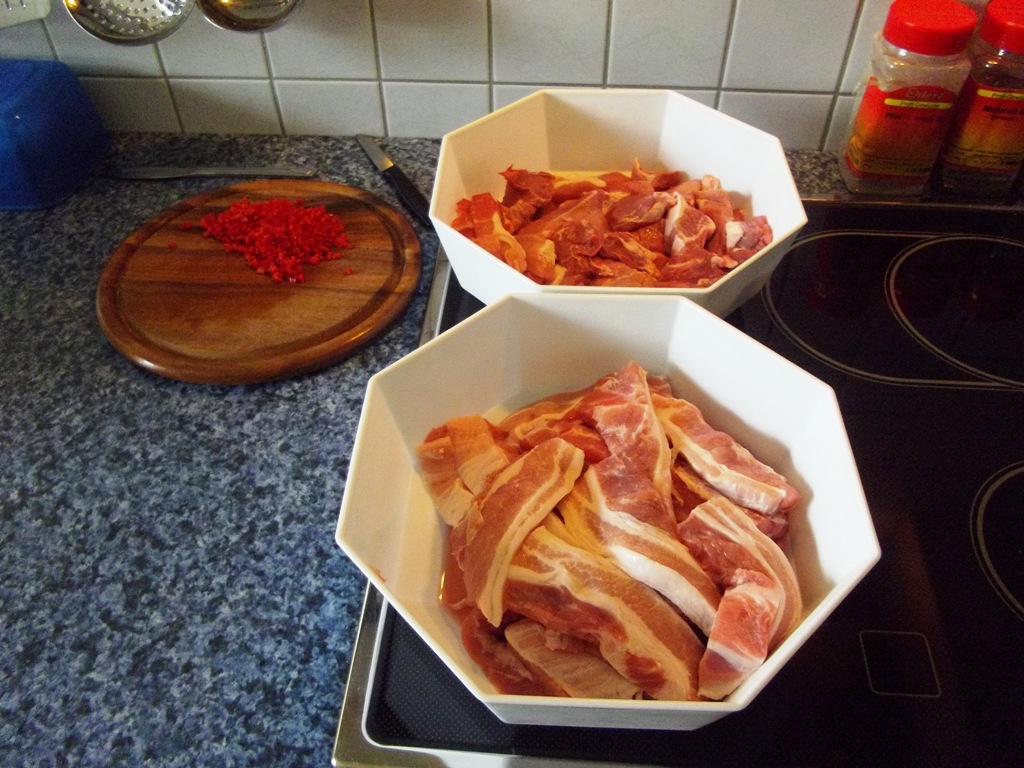 Fleisch für die bratwürste