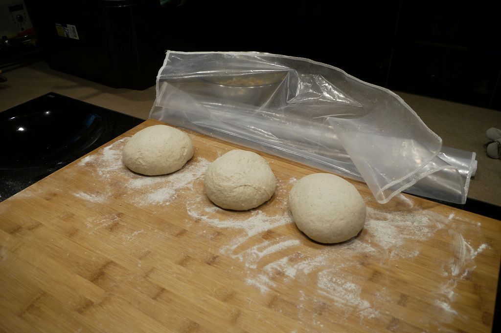 Die Teiglinge, eine Mischung aus Weizen/Dinkel/Kartoffel und etwas Roggen