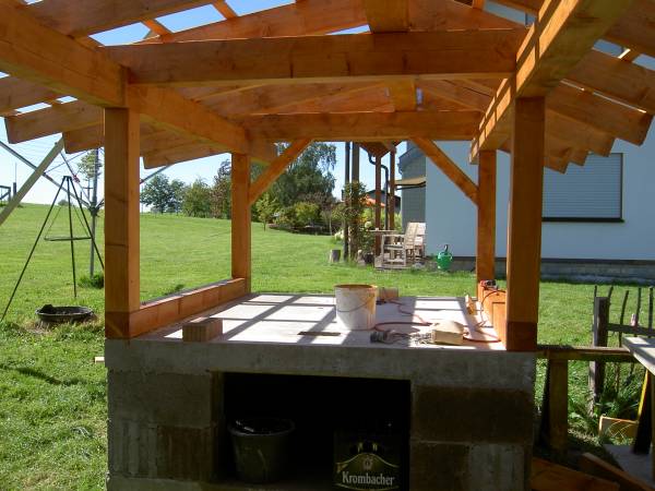 Hier der Bick in Richtung Backestür.