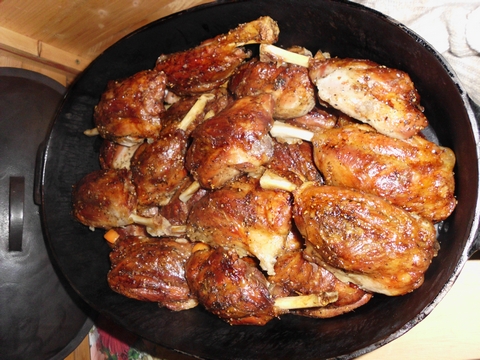 29 von 30 Haxen im Bräter...