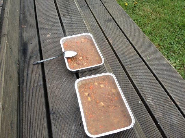 Baustellenessen. Man hatten wir hunger!