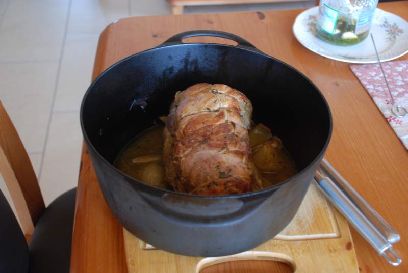 Der fertige Rollbraten.