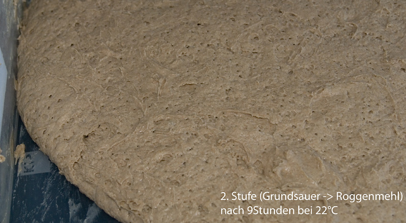 mein Teig am Ende der 2. Stufe