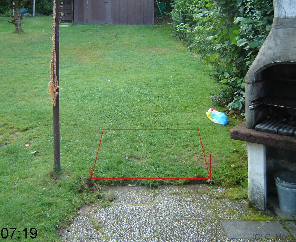 Hier soll er hin: Ein Steinbackofen für Pizza und Brot