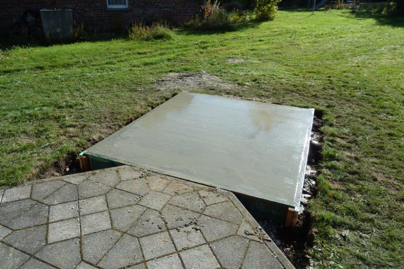 Die Bodenplatte ist fertig