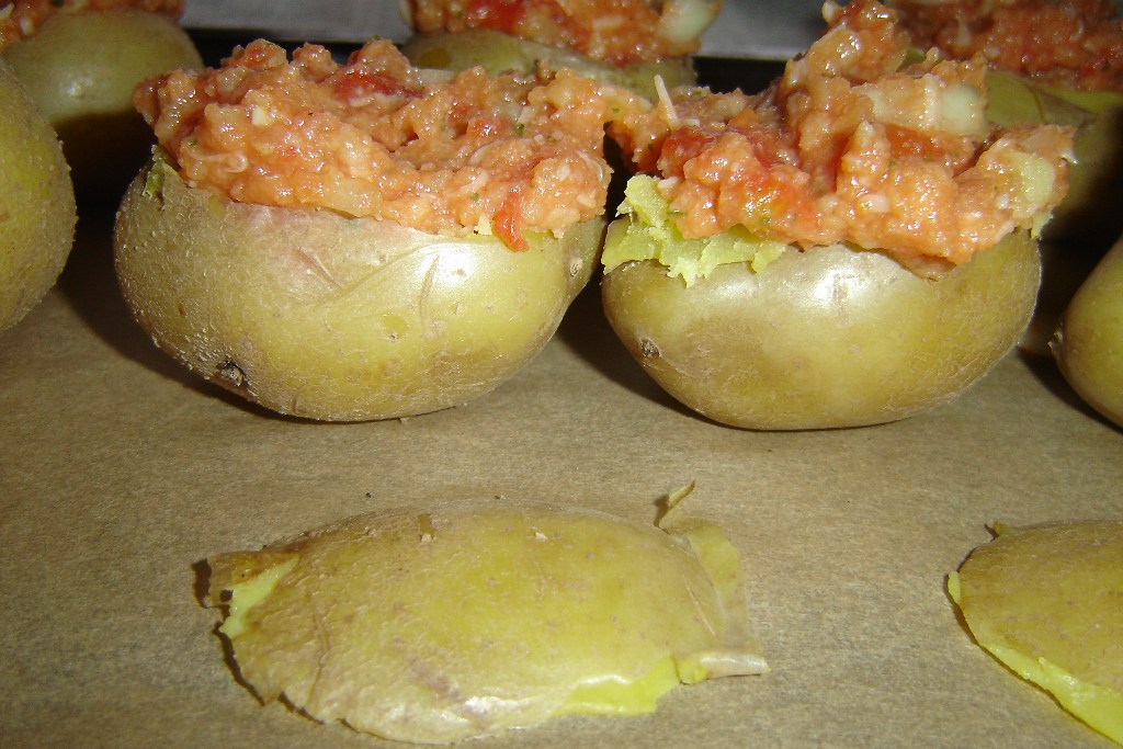 gefüllte Backkartoffeln