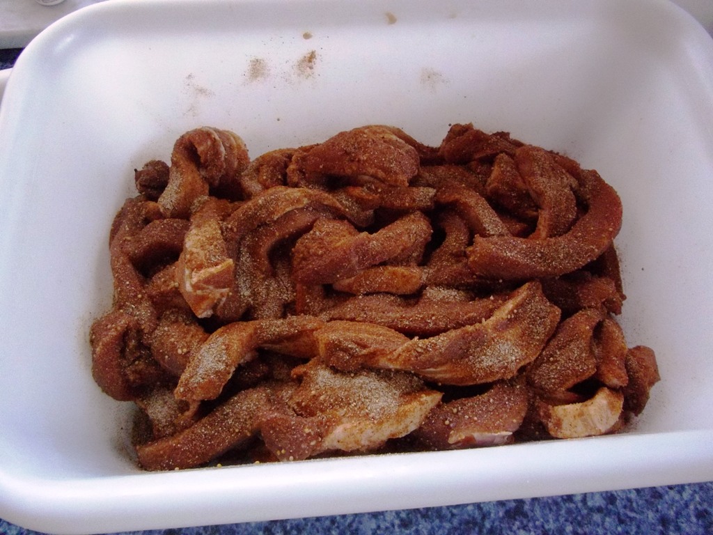Das vorgewürzte Fleisch