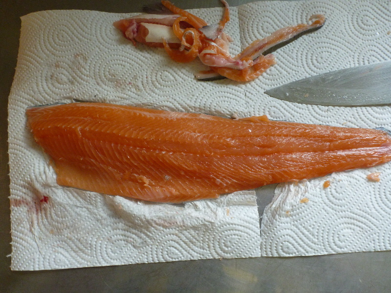 dann entlang der sichtbaren Bauchgräten entlang gleiten