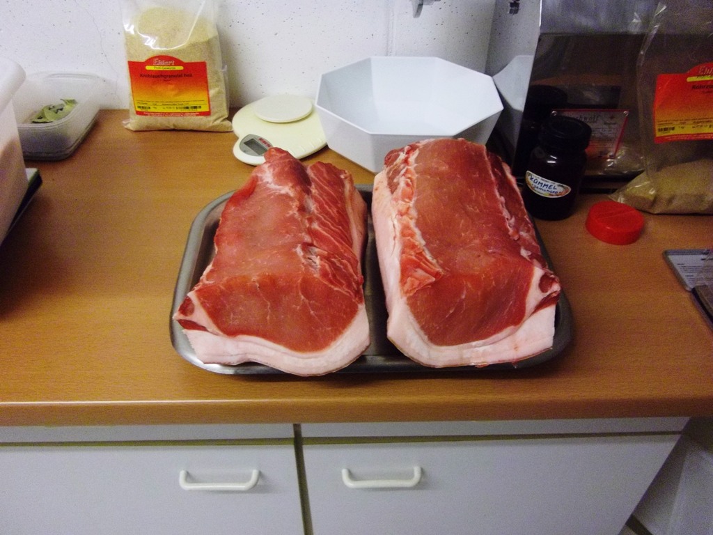 Schweinerücken, beide Teile, 7kg