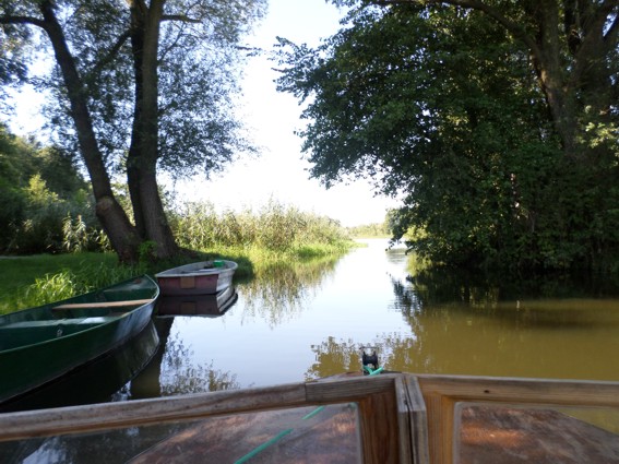 Abseits der offiziellen Wasserpfade. Hier liegt die "Flottille" der Einheimischen vor Anker.