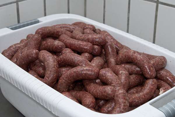 Bratwurst verpackungsfertig