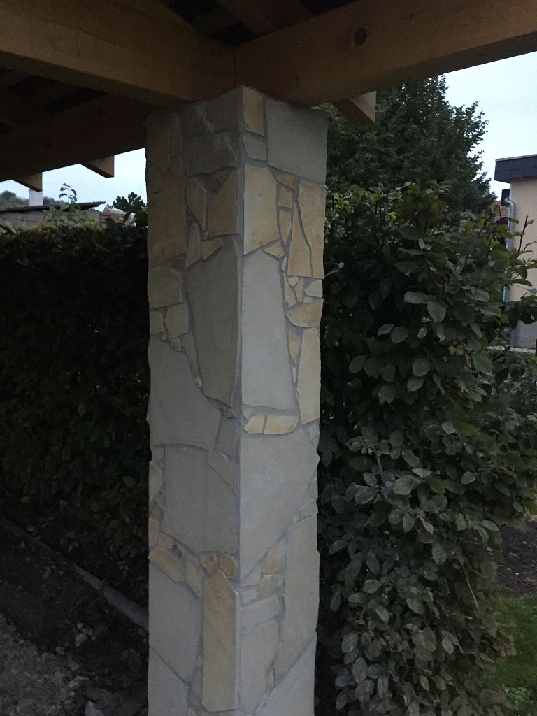 ..... für die Optik = 1cm Naturstein