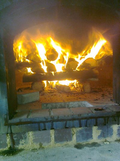 Das sind 18 Kg Fichte die da brennen.