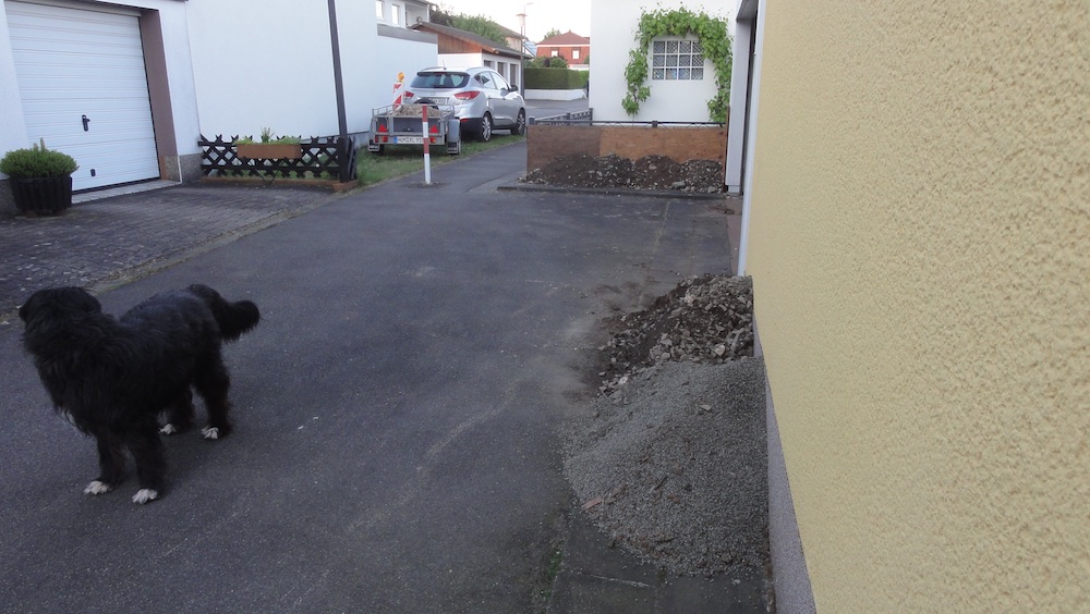 Rund ums Haus, Nachbars Zaun und meinen Hänger vollgemacht