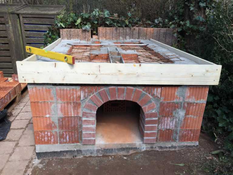 Die Außenschalung ist fertig