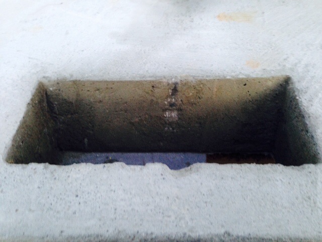 ausgeschalte Glutrutsche