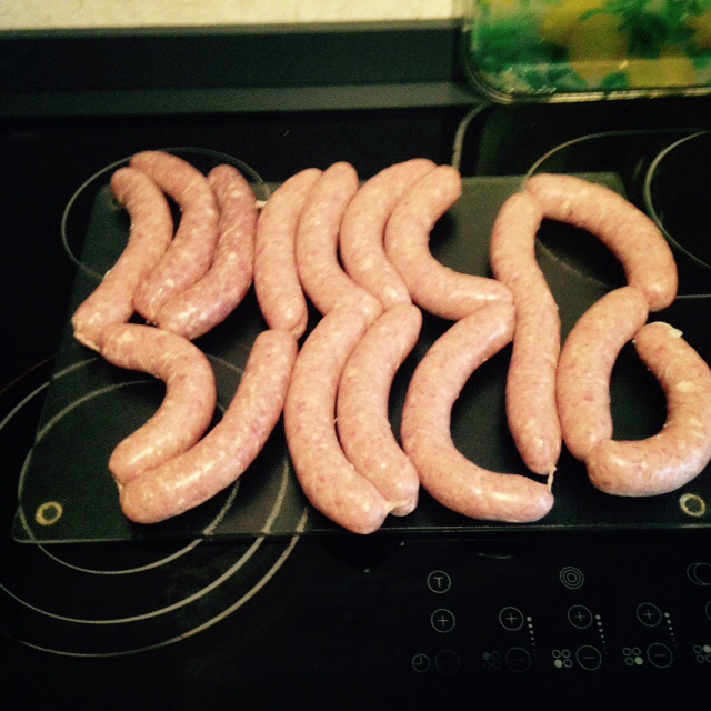abgedrehte Bratwürste