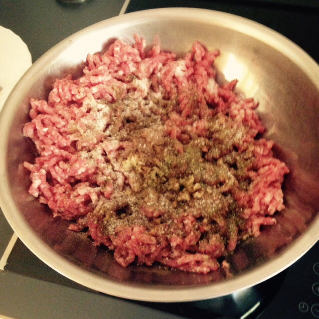 Brät vor dem durchmischen