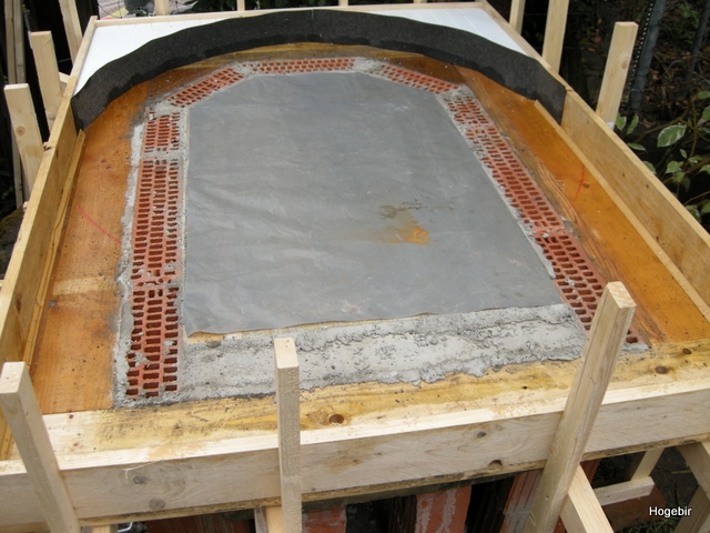 Schalung der Tischplatte