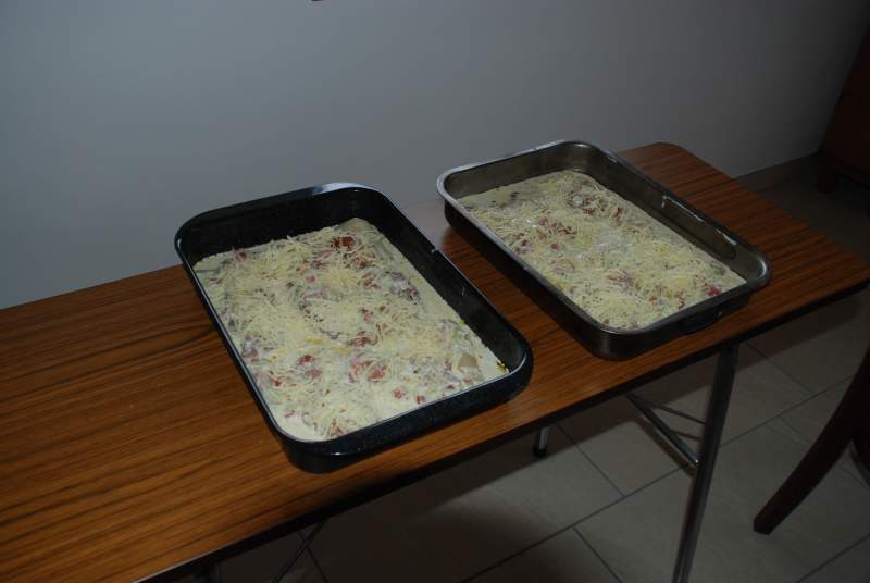 Fertig für in den Ofen.