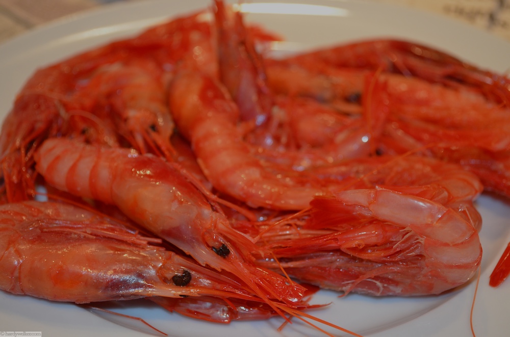 Gambas Rojas - gleich kommen sie in die Pfanne