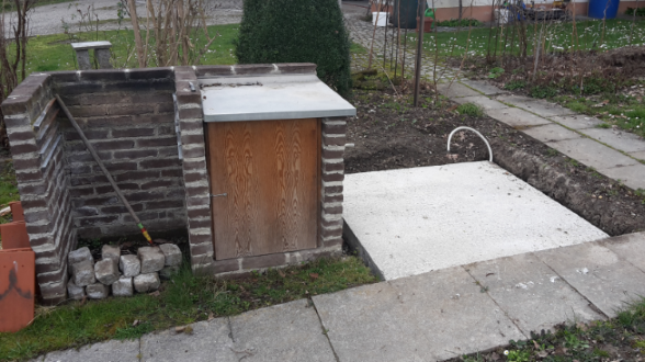 Die fertige Bodenplatte.