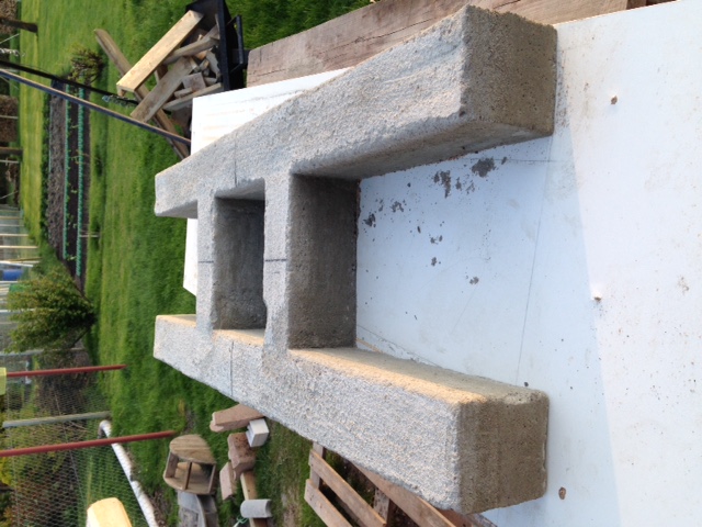 Sturz für Kamin, selbst geschält u betoniert