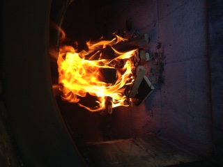 ........ und einheizen