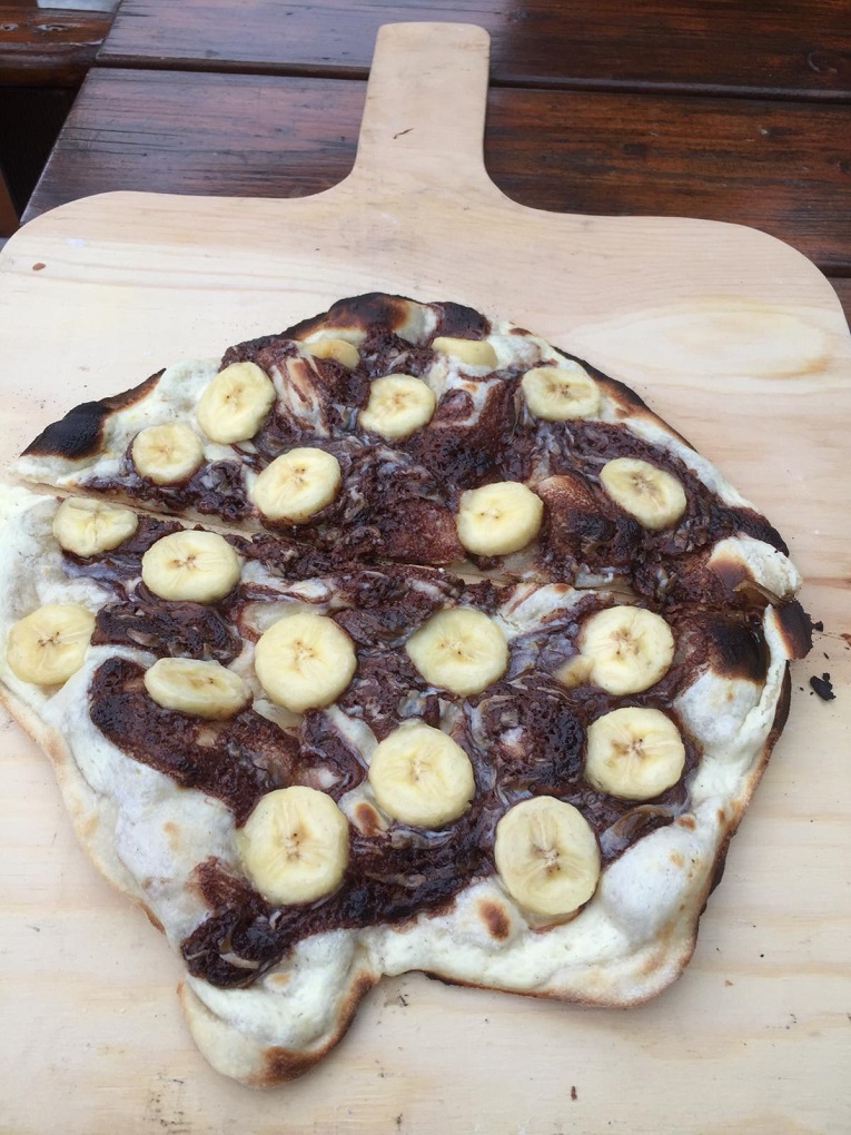 Schokolade mit Bananen für die Kinder