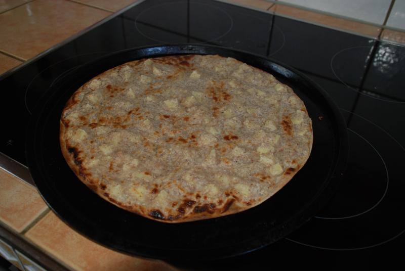 Der fertige Flammkuchen