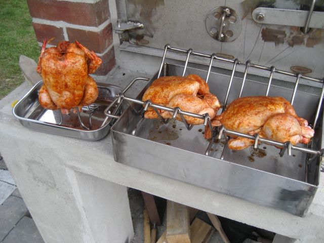 Erste Hähnchenversuche.