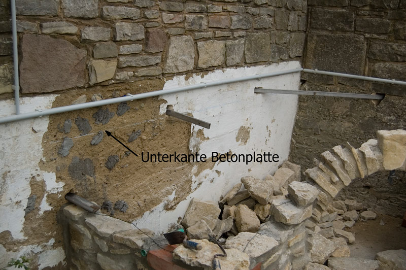 Retentionen für die Betonplatte - sollten reichen