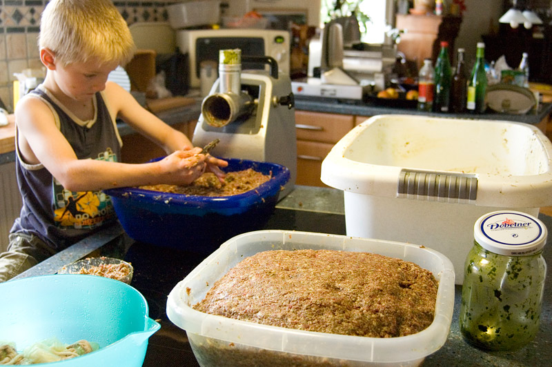 die fertige Wurstmasse