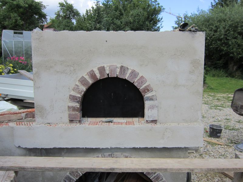 Tür Prototyp montiert und Verputzt.