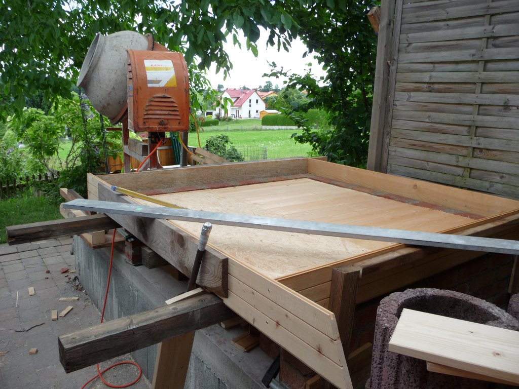 obere Platte - Schalung