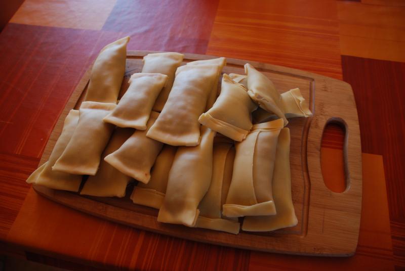 die gefüllten Nudeltaschen
